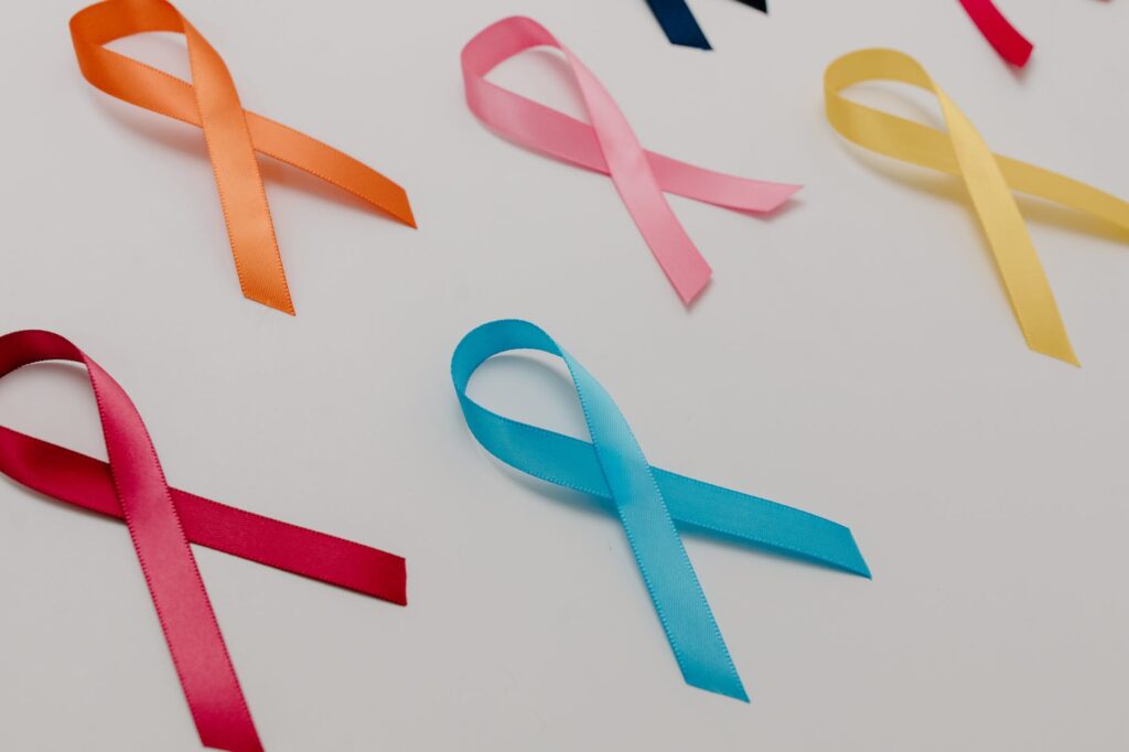 a variety of cancer awareness ribbons